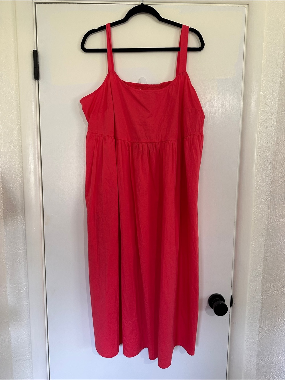Ava & Viv  Coral Midi Dress Size 1X NWT 98% cotton 2% spandex